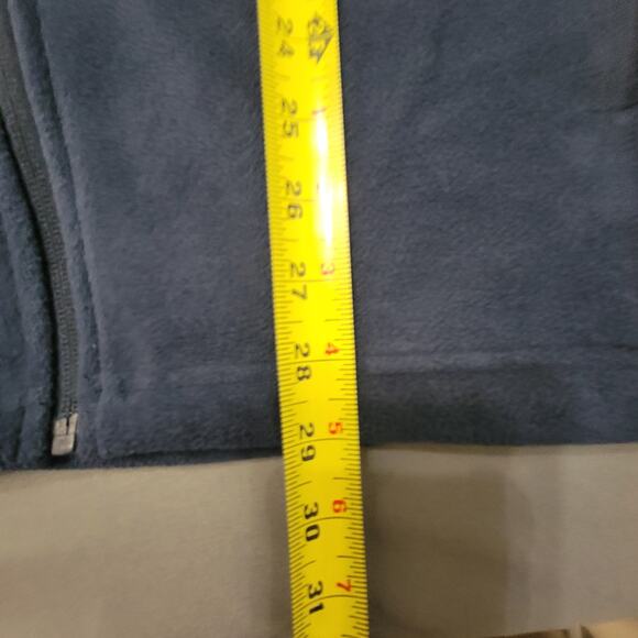 Columbia Navy Fleece Full Zip Jacket with Pockets Women’s Large - Picture 5 of 8